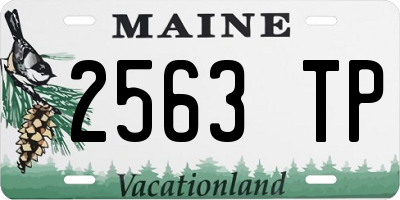 ME license plate 2563TP