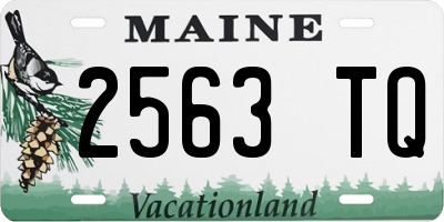 ME license plate 2563TQ