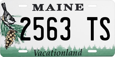 ME license plate 2563TS