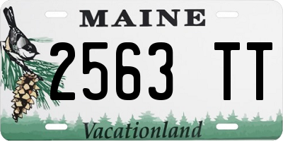ME license plate 2563TT