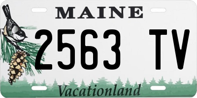 ME license plate 2563TV