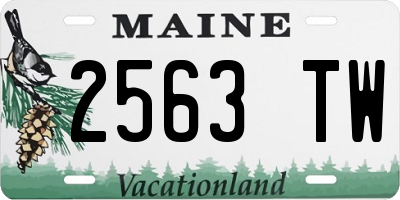 ME license plate 2563TW