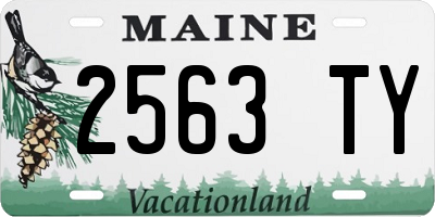 ME license plate 2563TY