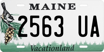 ME license plate 2563UA