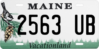 ME license plate 2563UB