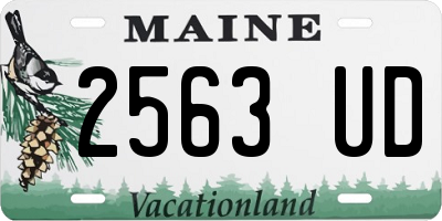 ME license plate 2563UD