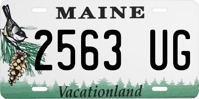 ME license plate 2563UG