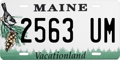 ME license plate 2563UM