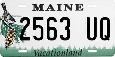 ME license plate 2563UQ