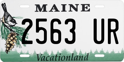 ME license plate 2563UR