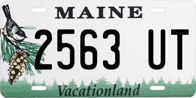 ME license plate 2563UT