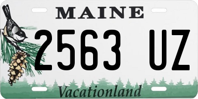 ME license plate 2563UZ