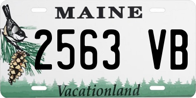 ME license plate 2563VB