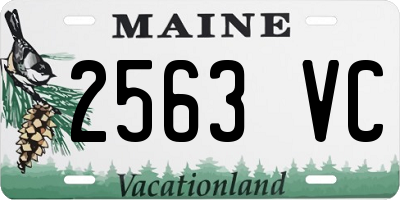 ME license plate 2563VC