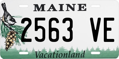 ME license plate 2563VE