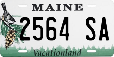 ME license plate 2564SA