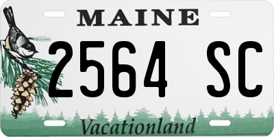 ME license plate 2564SC