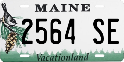 ME license plate 2564SE