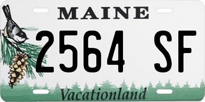 ME license plate 2564SF