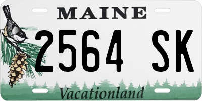 ME license plate 2564SK