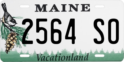 ME license plate 2564SO