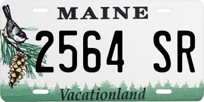 ME license plate 2564SR