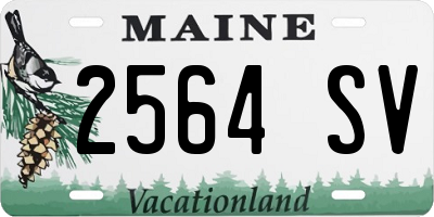 ME license plate 2564SV