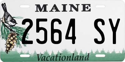 ME license plate 2564SY