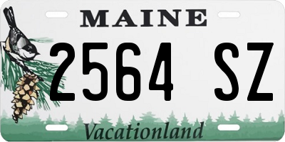 ME license plate 2564SZ