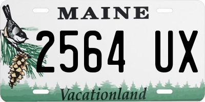 ME license plate 2564UX