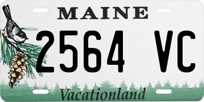 ME license plate 2564VC