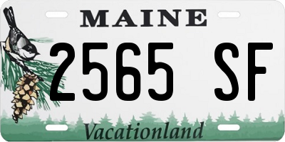 ME license plate 2565SF