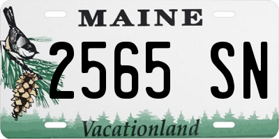 ME license plate 2565SN