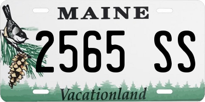ME license plate 2565SS