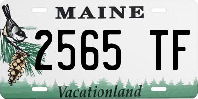 ME license plate 2565TF