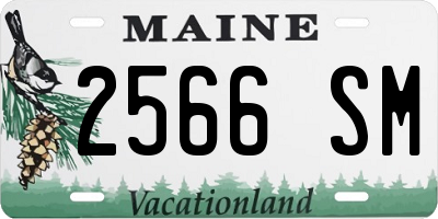 ME license plate 2566SM