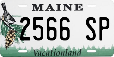 ME license plate 2566SP
