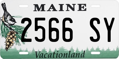 ME license plate 2566SY