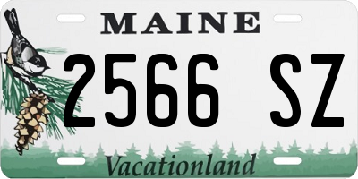 ME license plate 2566SZ