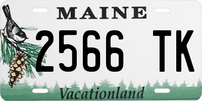 ME license plate 2566TK