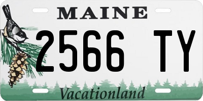 ME license plate 2566TY