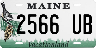 ME license plate 2566UB