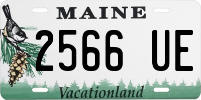 ME license plate 2566UE