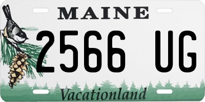 ME license plate 2566UG