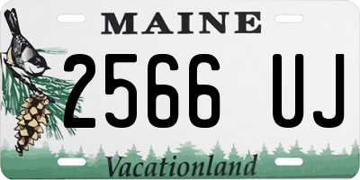 ME license plate 2566UJ