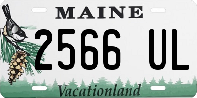 ME license plate 2566UL