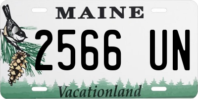 ME license plate 2566UN