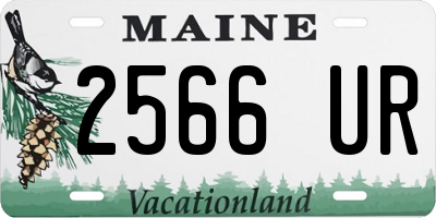 ME license plate 2566UR