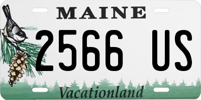 ME license plate 2566US