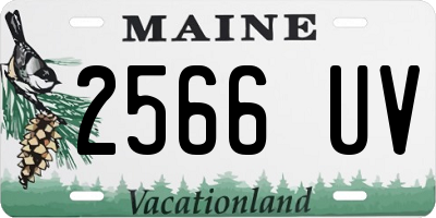 ME license plate 2566UV